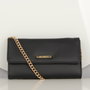 Zoozie Bags Minibolso Cruzado de Piel con Cadenas Negro